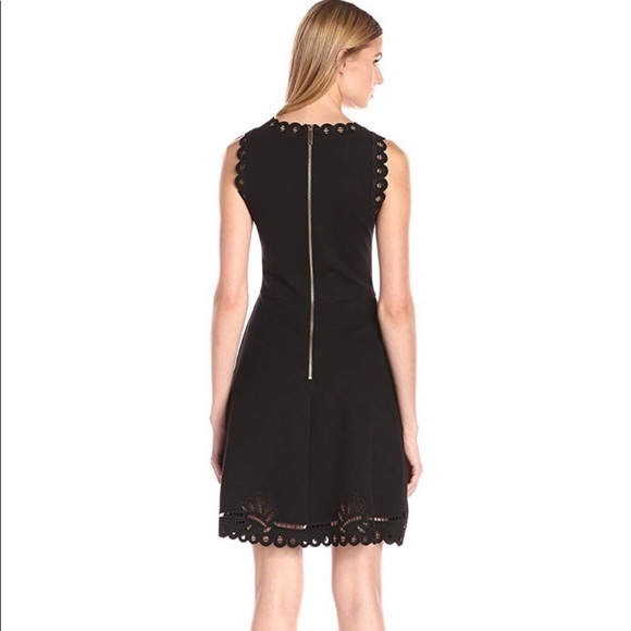 Ted Baker Verony Embroidered Skater Dress in Black - Picture 9 of 16